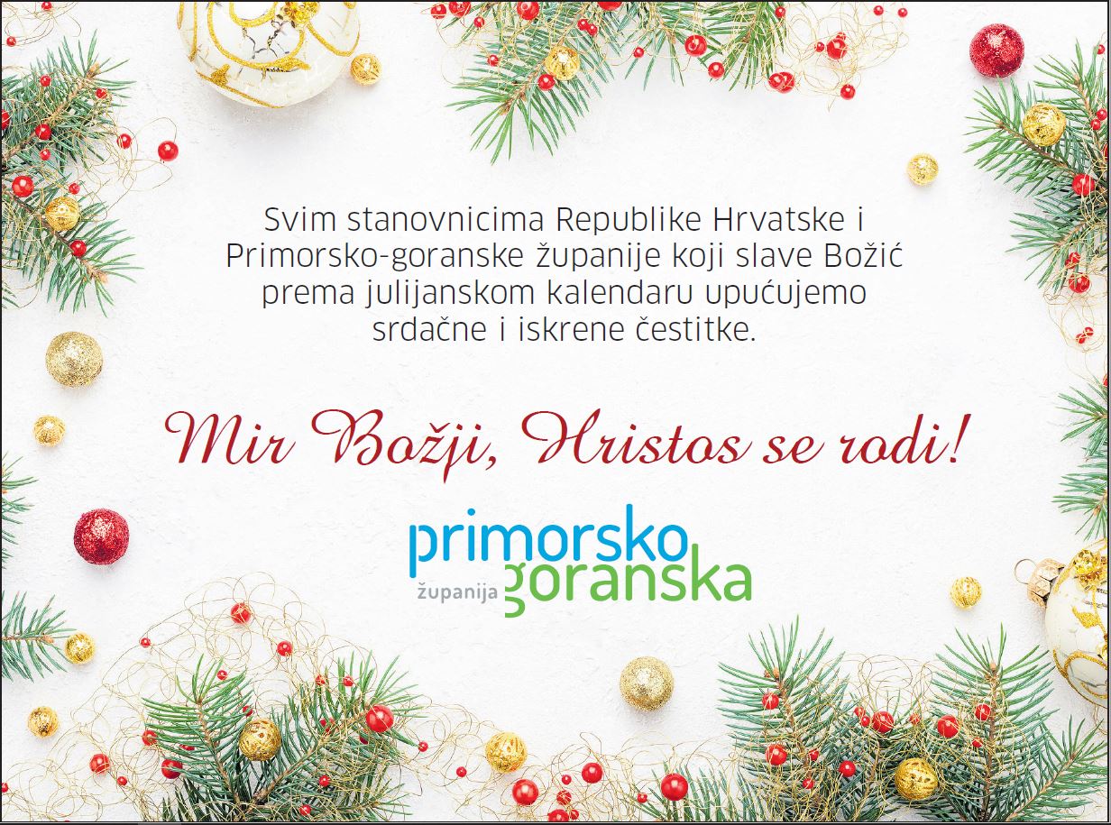 Mir Božji, Hristos se rodi! Primorskogoranska županija